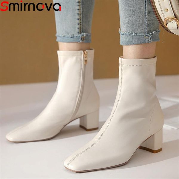 smirnova 2020 big size 42 women ankle boots square toe zip simple genuine leather shoes 5cm high heel autumn winter boots woman, Black
smirnova 2020 big size 42 women ankle boots square toe zip simple genuine leather shoes 5cm high heel autumn winter boots woman, Black