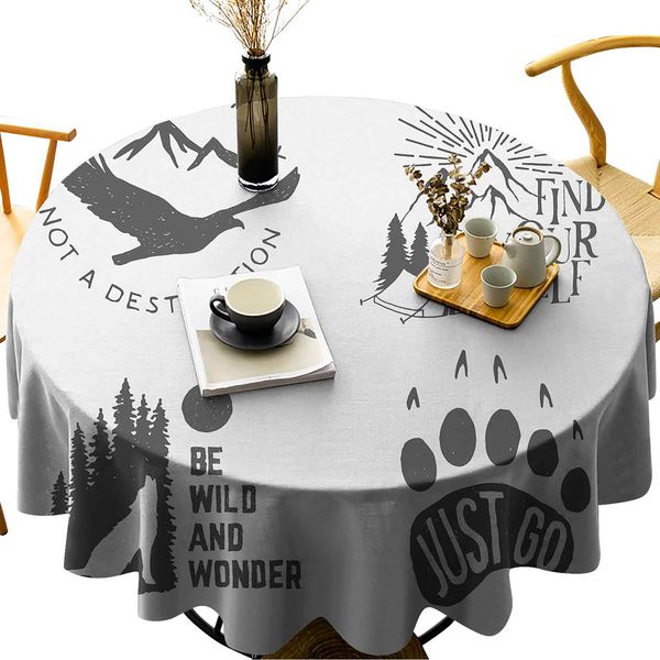 round table cloths wilderness hand drawn typography posters emblems quotes hipster art
round table cloths wilderness hand drawn typography posters emblems quotes hipster art