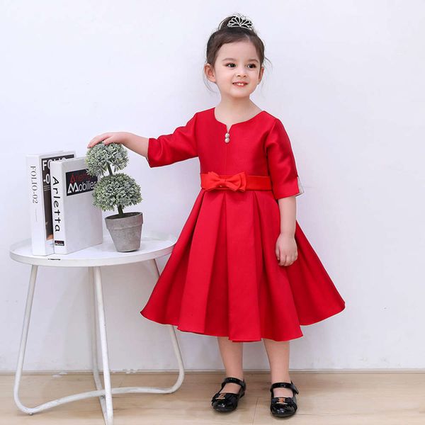 girls' performance new p princs dinner show ffy drs gift children's skirt, Red;yellow 
girls' performance new p princs dinner show ffy drs gift children's skirt, Red;yellow