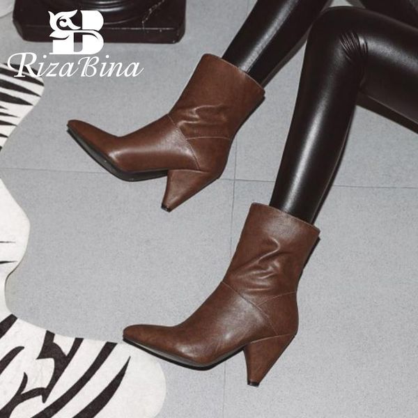 rizabina size 35-47 women ankle boots warm fur special heels pointed toe shoes women fashion solid color pu leather footwear, Black
rizabina size 35-47 women ankle boots warm fur special heels pointed toe shoes women fashion solid color pu leather footwear, Black