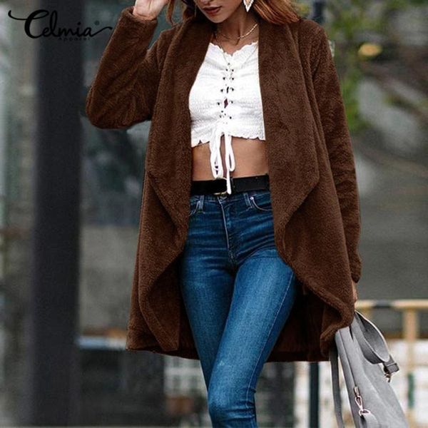 autumn winter faux fur coat women jackets 2021 celmia casual warm soft faux fur jcaktes plush overcoat plus size teddy coats 5xl, Black
autumn winter faux fur coat women jackets 2021 celmia casual warm soft faux fur jcaktes plush overcoat plus size teddy coats 5xl, Black