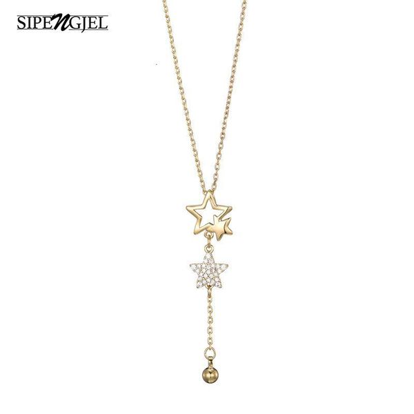 sipengjel fashion cubic zircon gold star pendant necklace choker necklace for women wedding jewelry, Silver
sipengjel fashion cubic zircon gold star pendant necklace choker necklace for women wedding jewelry, Silver