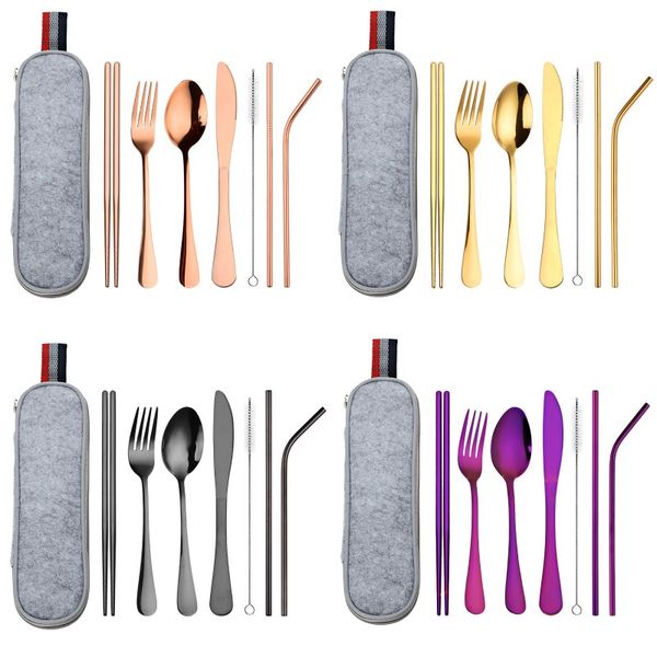 8pcs sets knife fork scoop straight curved straw chopsticks brush stainless steel portable bag tableware suits travel utensil 18 8wl k2
8pcs sets knife fork scoop straight curved straw chopsticks brush stainless steel portable bag tableware suits travel utensil 18 8wl k2