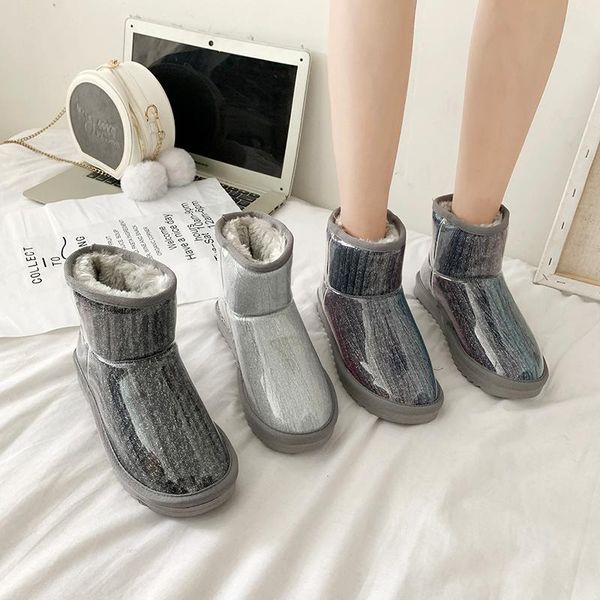 women's rubber boots flat heel round toe platform boots-women winter footwear female shoes australia plush rain, Black
women's rubber boots flat heel round toe platform boots-women winter footwear female shoes australia plush rain, Black