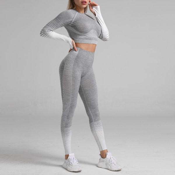 yoga outfits long sleeve crop + fitness leggings female seamless gym women set workout tracksuit quick dry running exercise, White;red
yoga outfits long sleeve crop + fitness leggings female seamless gym women set workout tracksuit quick dry running exercise, White;red
