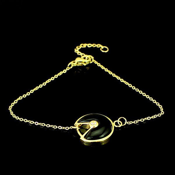 brand design round disc symbol bracelet gold rose gold color sign amulet lucky charm stainless steel bracelets for women femele, Black
brand design round disc symbol bracelet gold rose gold color sign amulet lucky charm stainless steel bracelets for women femele, Black