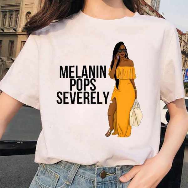 new arrival melanin tshirt women clothing beautiful black girl printed tee women summer short sleeve t-shirts, White
new arrival melanin tshirt women clothing beautiful black girl printed tee women summer short sleeve t-shirts, White