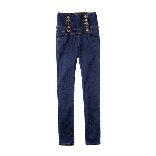 new women's europe and the united states wind high waist large size jeans double breasted bundle waist pencil pants al7794, Blue
new women's europe and the united states wind high waist large size jeans double breasted bundle waist pencil pants al7794, Blue