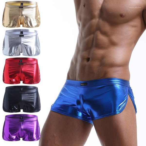 underpants men's underwear low waist imitation leather patent u convex pocket boxer shorts temptation1, Black;white
underpants men's underwear low waist imitation leather patent u convex pocket boxer shorts temptation1, Black;white