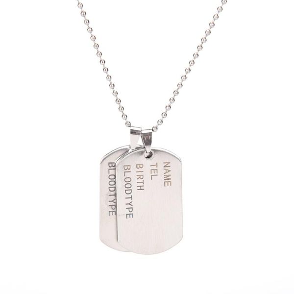 classic stainless steel man necklace dog tags men's pendant link chain necklaces jewelry choker wholesale gifts, Silver
classic stainless steel man necklace dog tags men's pendant link chain necklaces jewelry choker wholesale gifts, Silver