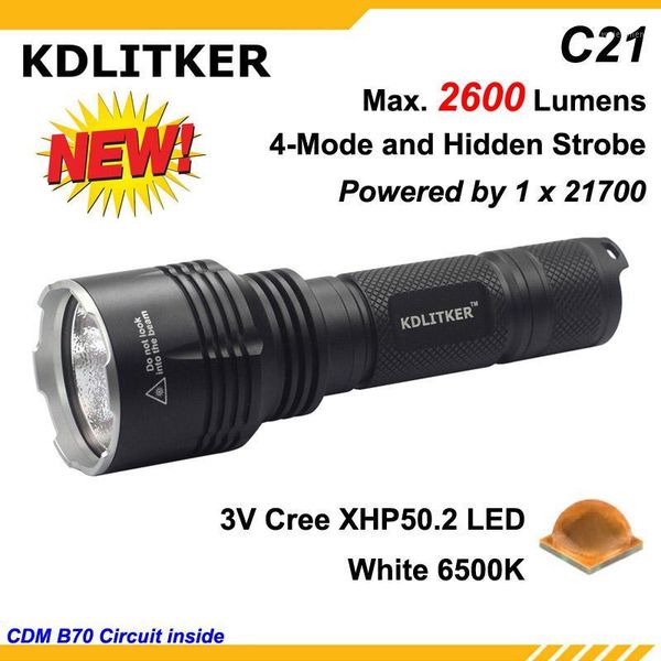 flashlights torches kdlitker c21 3v cree xhp50.2 2600 lumens 5-mode led - black ( 1x21700 )1
flashlights torches kdlitker c21 3v cree xhp50.2 2600 lumens 5-mode led - black ( 1x21700 )1