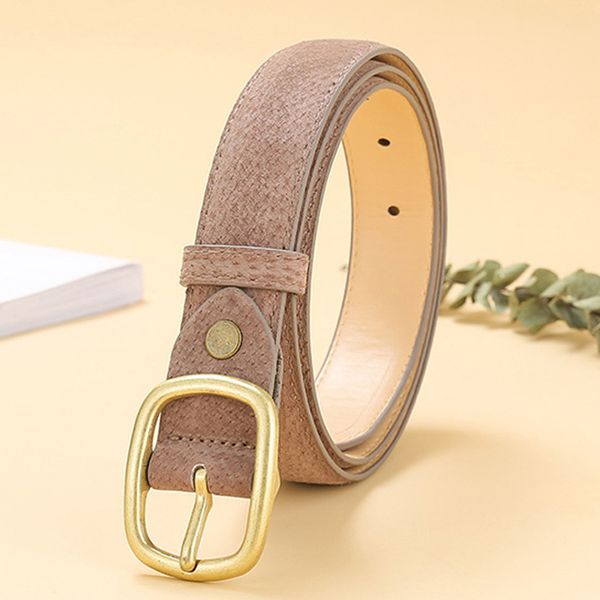 elisfashion pigskin genuine leather belt luxury strap dress and jeans belts fashion for women classic matt golden buckle 9 color t200411, Black;brown
elisfashion pigskin genuine leather belt luxury strap dress and jeans belts fashion for women classic matt golden buckle 9 color t200411, Black;brown