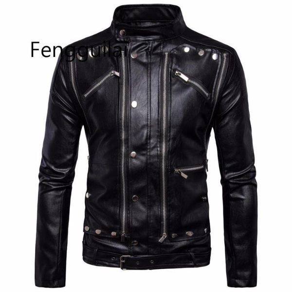 rivets new fashion motorcycle biker leather jackets multi-zipper black men leather jackets coats jaqueta de couro masculina 5xl
rivets new fashion motorcycle biker leather jackets multi-zipper black men leather jackets coats jaqueta de couro masculina 5xl