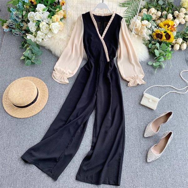 autumn women's jumpsuits new japan color blocking loose high waist wide leg jumpsuit female ankle-length pants sp596 t200701, Black;white
autumn women's jumpsuits new japan color blocking loose high waist wide leg jumpsuit female ankle-length pants sp596 t200701, Black;white