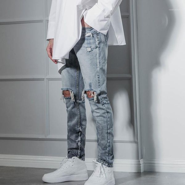 men's jeans american high street hip hop big hole beggar trousers men slim-fit trousers leg zipper large size british nightclub1, Blue
men's jeans american high street hip hop big hole beggar trousers men slim-fit trousers leg zipper large size british nightclub1, Blue