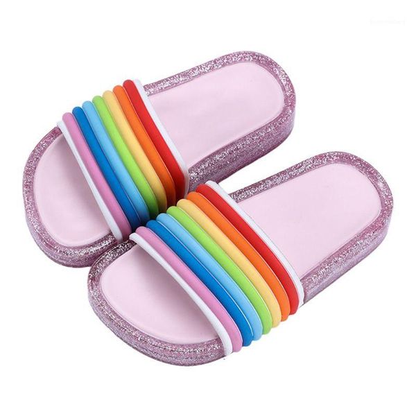 children led flashing jelly slide slippers glitter rainbow strip sandals 517d1, Black;grey
children led flashing jelly slide slippers glitter rainbow strip sandals 517d1, Black;grey