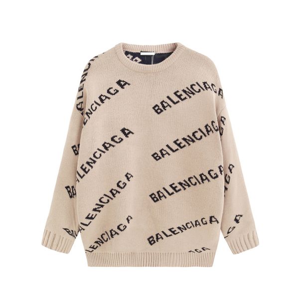 ff2021 european patchwork crewneck sweater back logo mens women couple high street woolly sweater, White;black
ff2021 european patchwork crewneck sweater back logo mens women couple high street woolly sweater, White;black