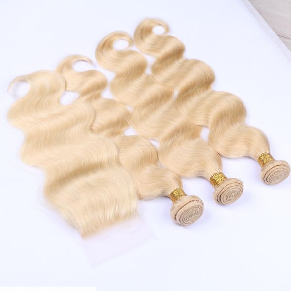 613 russian blonde virgin hair with closure 3 bundles with 4*4 lace closure 10a human hair with part closure, Black;brown
613 russian blonde virgin hair with closure 3 bundles with 4*4 lace closure 10a human hair with part closure, Black;brown
