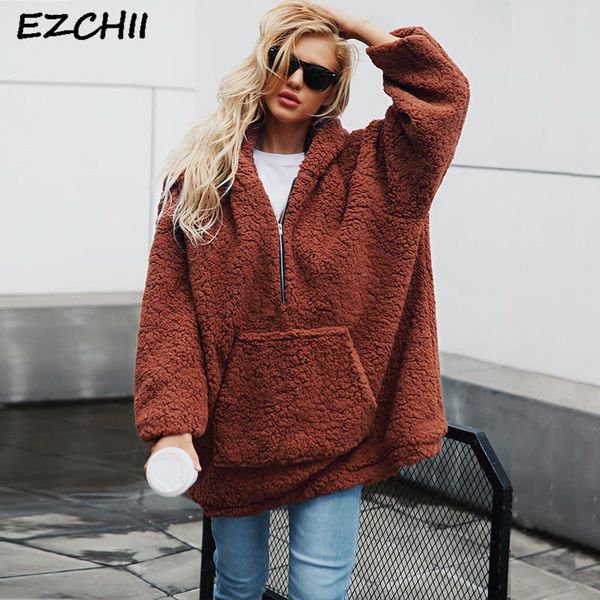 women's fur & faux women winter coat cardigan hooded long sleeve jacket thickened loose streetwear with pocket hoodie oversize, Black
women's fur & faux women winter coat cardigan hooded long sleeve jacket thickened loose streetwear with pocket hoodie oversize, Black