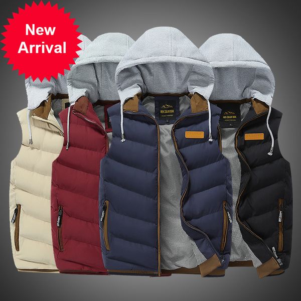 new jackets of the strapless men 2020 warm winter down with hoodie homime thicken hombre vest, Black;brown
new jackets of the strapless men 2020 warm winter down with hoodie homime thicken hombre vest, Black;brown