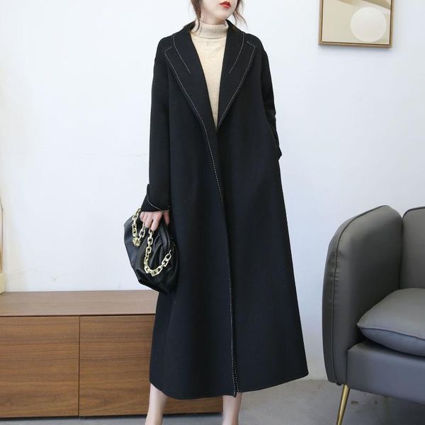 women's wool & blends long elegant casual coats for women solid pockets coat fashion warm and winter jackets womens, Black
women's wool & blends long elegant casual coats for women solid pockets coat fashion warm and winter jackets womens, Black