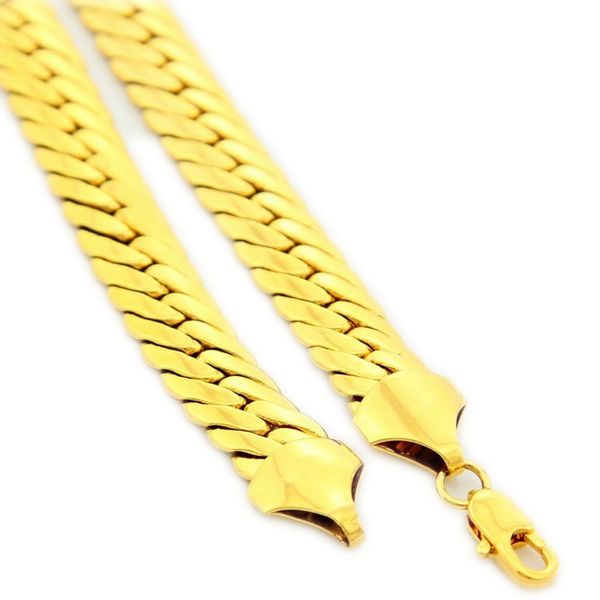 solid chunky chain 18k yellow gold filled mens chain herringbone necklace mens accessories 24", Silver
solid chunky chain 18k yellow gold filled mens chain herringbone necklace mens accessories 24", Silver