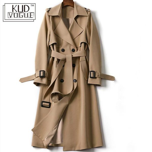 women's trench coats classic women long coat fashion double breasted belt casual 2021 spring lady business outerwear black, Tan;black
women's trench coats classic women long coat fashion double breasted belt casual 2021 spring lady business outerwear black, Tan;black