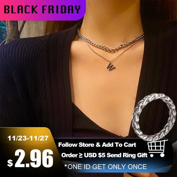chains vogallery letter w necklace silver color fashion multilayer neck pendants women punk rock style jewelry
chains vogallery letter w necklace silver color fashion multilayer neck pendants women punk rock style jewelry