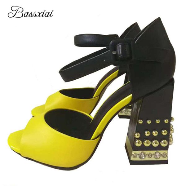 rivet decor chunky heel sandals for girls women crystal rhinestone square heels open toe ankle strap summer sandalias mujer, Black
rivet decor chunky heel sandals for girls women crystal rhinestone square heels open toe ankle strap summer sandalias mujer, Black