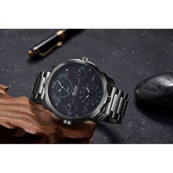 men's fashion waterproof oulm watch euroradium quartz watch steel band large dial multi time zone personality 3749, Slivery;brown 
men's fashion waterproof oulm watch euroradium quartz watch steel band large dial multi time zone personality 3749, Slivery;brown