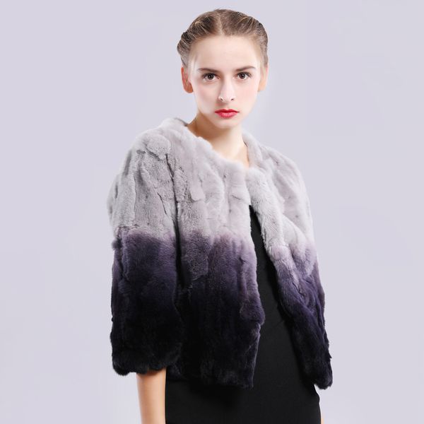 women's rabbit jacket, just slightly tight 2020 royal natural fur rex mainly skin, Black
women's rabbit jacket, just slightly tight 2020 royal natural fur rex mainly skin, Black