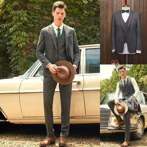 mens blazers wool blend groom tuxedos two-button groomsmen custom made man suit handsome wedding 3 pcs suits (jacket+vest+pants), Black;gray
mens blazers wool blend groom tuxedos two-button groomsmen custom made man suit handsome wedding 3 pcs suits (jacket+vest+pants), Black;gray
