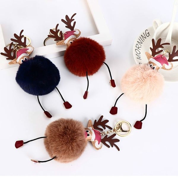 car bag keychain chain plush elk ball key ring charm santa claus pendant christmas gift 2020 new fashion, Silver
car bag keychain chain plush elk ball key ring charm santa claus pendant christmas gift 2020 new fashion, Silver