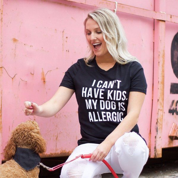 i can't have kids, my dog is allergic t-shirt women tumblr fashion tee aesthetic casual lady girl t shirt drop ship, White
i can't have kids, my dog is allergic t-shirt women tumblr fashion tee aesthetic casual lady girl t shirt drop ship, White