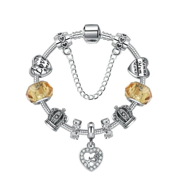 18 19 20 21cm charm mom beads 925 silver bracelets heart pendant for mother's day as a gift diy jewelry accessories with gift box, Golden;silver
18 19 20 21cm charm mom beads 925 silver bracelets heart pendant for mother's day as a gift diy jewelry accessories with gift box, Golden;silver