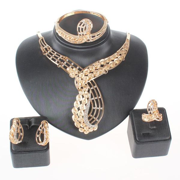 women wedding accessories african beads jewelry sets crystal gold color bridal necklace bangle earrings rings set, Silver
women wedding accessories african beads jewelry sets crystal gold color bridal necklace bangle earrings rings set, Silver