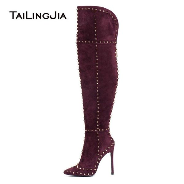 tailingjia stylish ladies pointed toe high heel winter shoes with studs 2020 womens burgundy black studded thigh high boots
tailingjia stylish ladies pointed toe high heel winter shoes with studs 2020 womens burgundy black studded thigh high boots