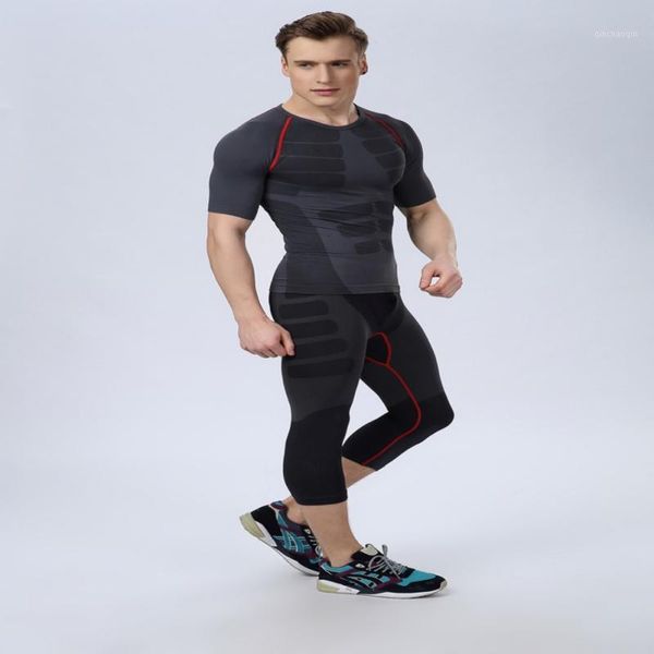 men athletic pants compression gym sports fitted base layers skin tights cropped1, Black;blue
men athletic pants compression gym sports fitted base layers skin tights cropped1, Black;blue