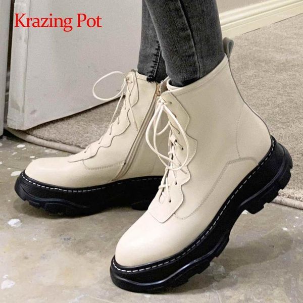 krazing pot motorcycle boots cow suede platform round toe thick bottom med heel zipper handsome convenient cozy ankle boots l761, Black
krazing pot motorcycle boots cow suede platform round toe thick bottom med heel zipper handsome convenient cozy ankle boots l761, Black