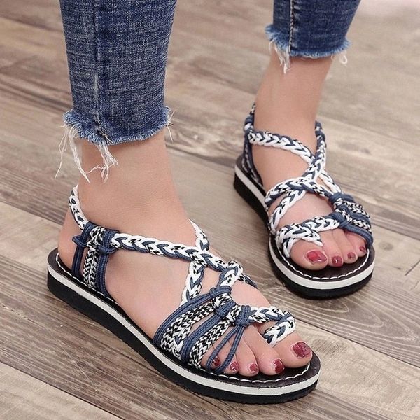 women's sandals large size 35-44 flat women shoes rope knot summer beach open toe sandals 11 colors zapatos de mujer #bj93, Black
women's sandals large size 35-44 flat women shoes rope knot summer beach open toe sandals 11 colors zapatos de mujer #bj93, Black