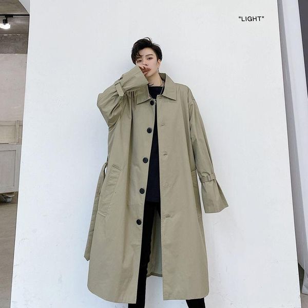 ewq / men's wear 2020 autumn new solid color single-breasted turn down collar male's mid-length trench coat oversize coat 9y3816, Tan;black
ewq / men's wear 2020 autumn new solid color single-breasted turn down collar male's mid-length trench coat oversize coat 9y3816, Tan;black