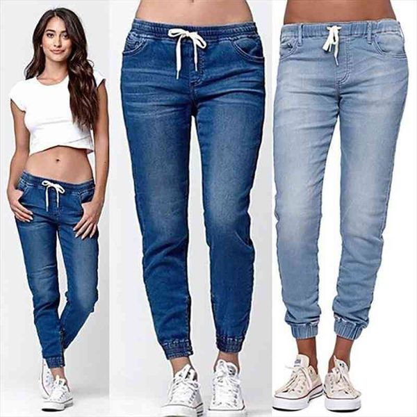 autumn women solid color denim pants blue casual drawstring high waist jeans fashion female loose straight pants mom jeans, Black;white
autumn women solid color denim pants blue casual drawstring high waist jeans fashion female loose straight pants mom jeans, Black;white