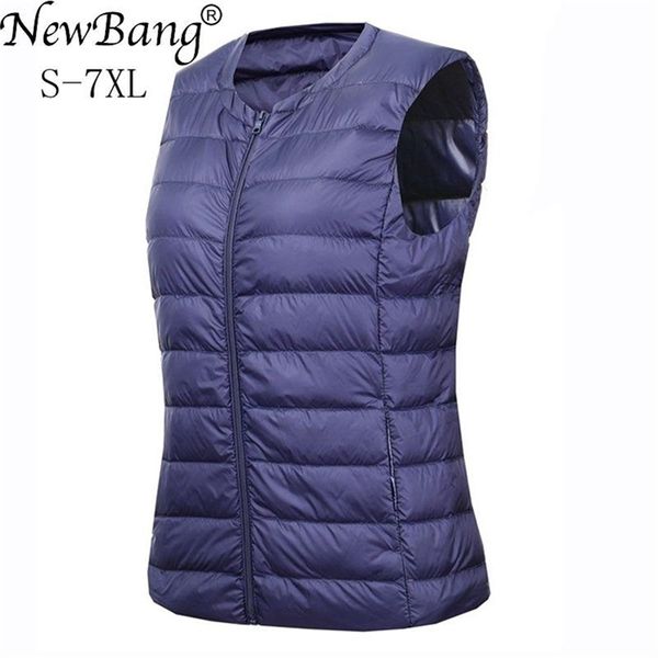 newbang brand 6xl 7xl large size waistcoat women's warm vest ultra light down vest women portable sleeveless winter warm liner 201214, Black;white
newbang brand 6xl 7xl large size waistcoat women's warm vest ultra light down vest women portable sleeveless winter warm liner 201214, Black;white