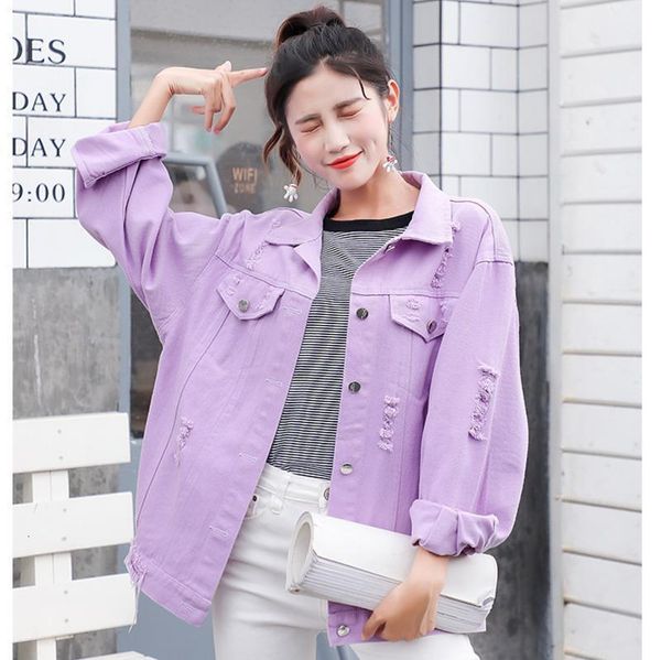 women ripped drop shoulder denim jackets fall oversize purple casual female loose basic jean coat chic jacket for girls a9121, Black;brown
women ripped drop shoulder denim jackets fall oversize purple casual female loose basic jean coat chic jacket for girls a9121, Black;brown