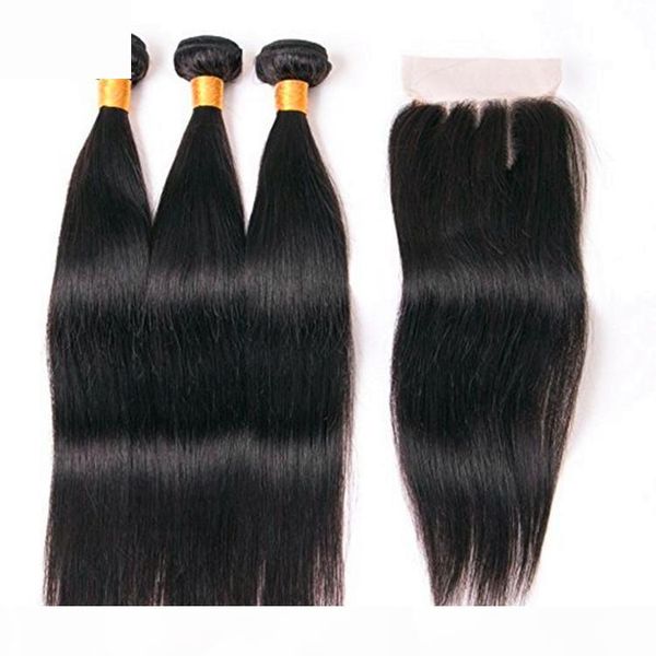 brazilian straight human hair weaves extensions 3 or 4 bundles with closure double weft, ing, Black
brazilian straight human hair weaves extensions 3 or 4 bundles with closure double weft, ing, Black