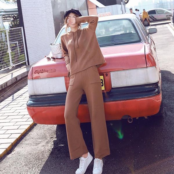 two piece dress fashion women's pant suits loose hooded pullover knit sweater and knitting wide-leg pants two-piece casual suit sets1, White
two piece dress fashion women's pant suits loose hooded pullover knit sweater and knitting wide-leg pants two-piece casual suit sets1, White