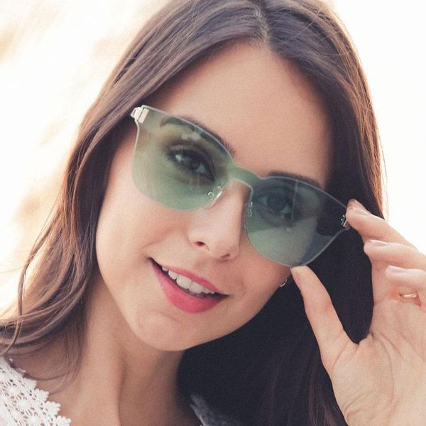 sunglasses vintage women rimless square fashion brand woman luxury feminino, White;black
sunglasses vintage women rimless square fashion brand woman luxury feminino, White;black