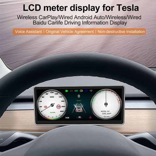 9inch touch digital car dashboard hud instrument performance media player for tesla model 3 y support wireless carplay android auto
9inch touch digital car dashboard hud instrument performance media player for tesla model 3 y support wireless carplay android auto