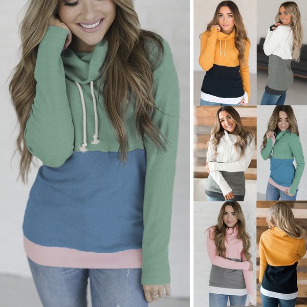 explosion 4 color 2020 spring and autumn fashion stitching hooded long-sleeved ladies blouse sweater 600054, Black
explosion 4 color 2020 spring and autumn fashion stitching hooded long-sleeved ladies blouse sweater 600054, Black