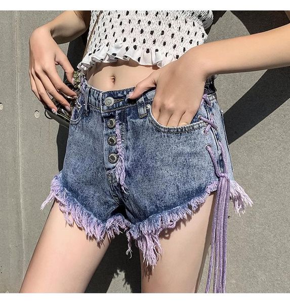 women's shorts summer women denim 2021 high waist ripped short jeans femmen side lace up bandage e girls botton clothing, White;black
women's shorts summer women denim 2021 high waist ripped short jeans femmen side lace up bandage e girls botton clothing, White;black
